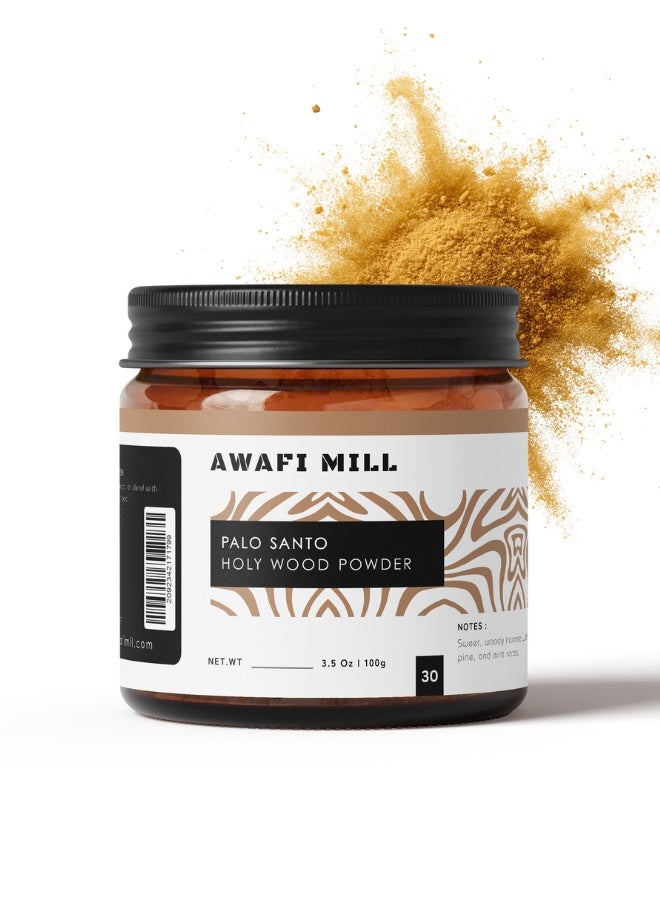 AWAFI MILL Palo Santo Powder (Bursera graveolens) 100 g (3.5 Oz) - Pack of 5 | Ground Incense Wood for Charcoal & Bakhoor Burners - Image 1